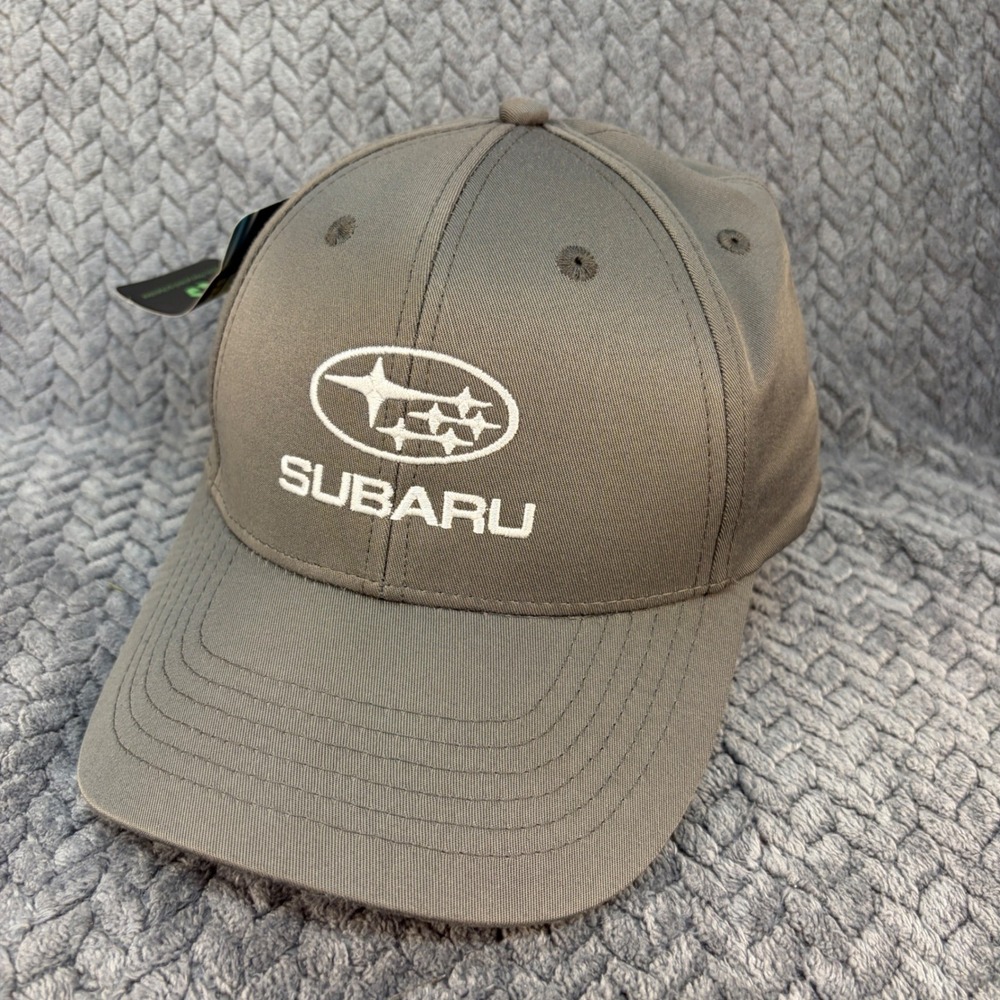 Subaru Baseball Cap Gray Recycled Polyester Logo Hat Adjustable 0545
